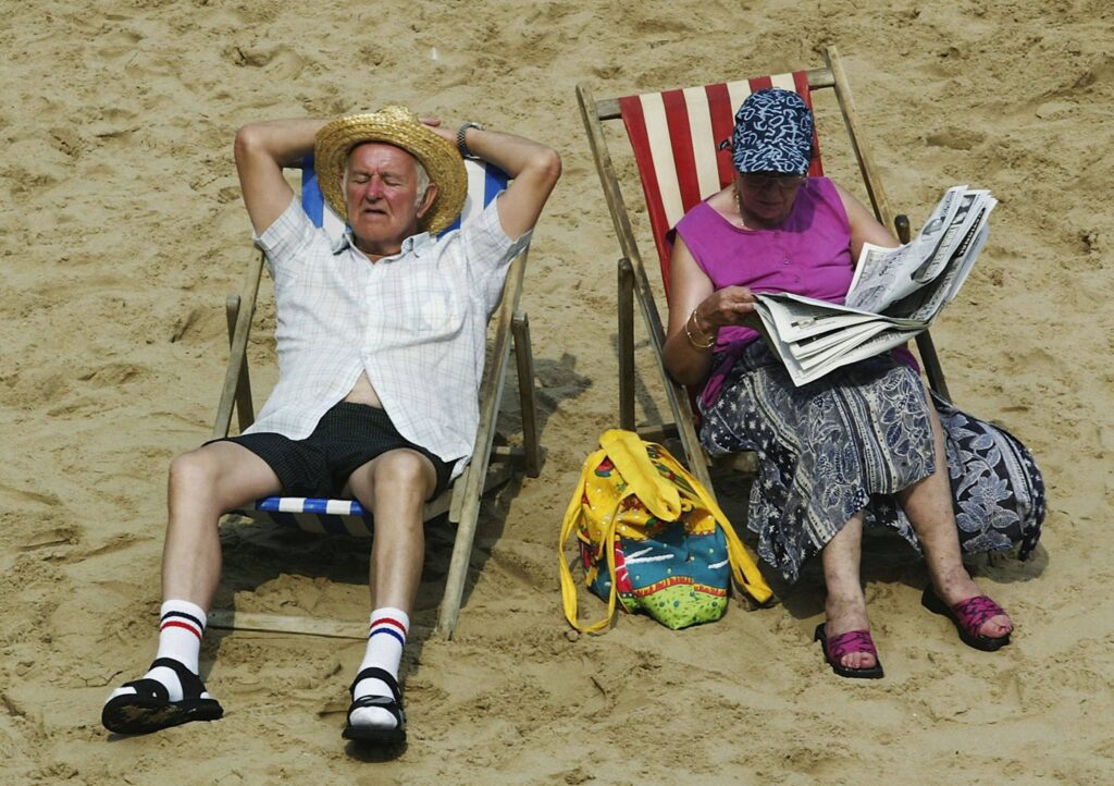 Sunbathing Retirees