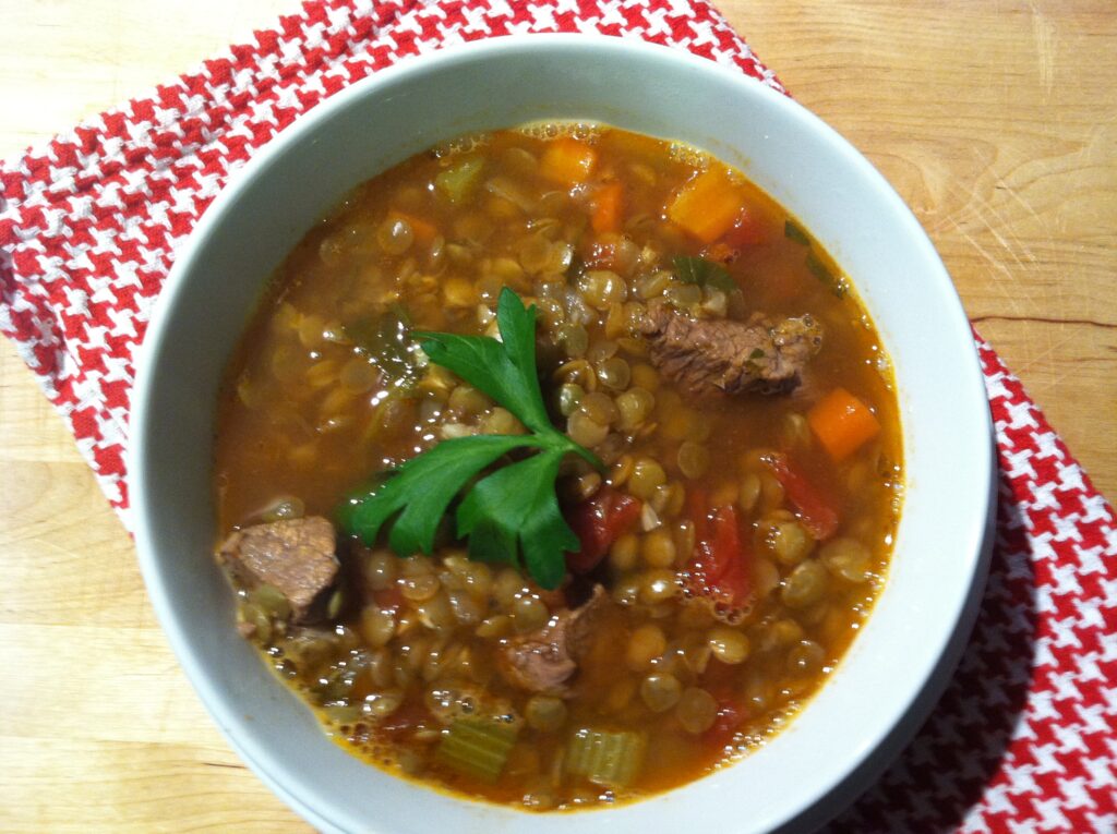 Beef Lentil Vegetable Soup