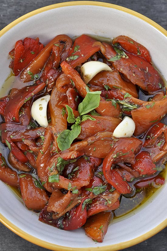 20. Grilled Peppers with Goat Cheese