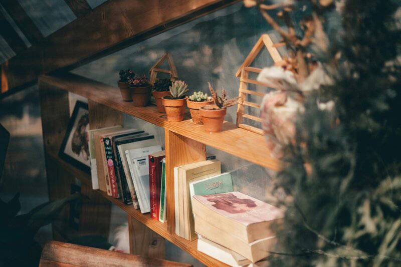 14. Bookcase Greenery