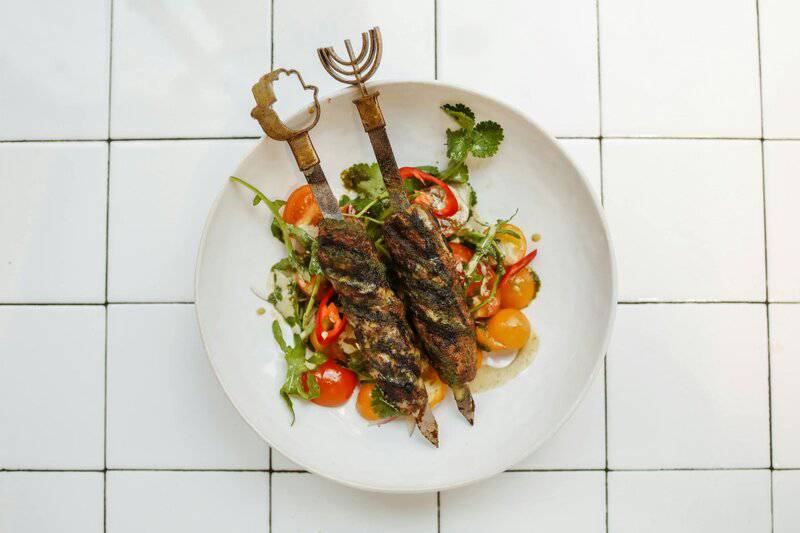 21. Grilled Swordfish with Mediterranean Salsa