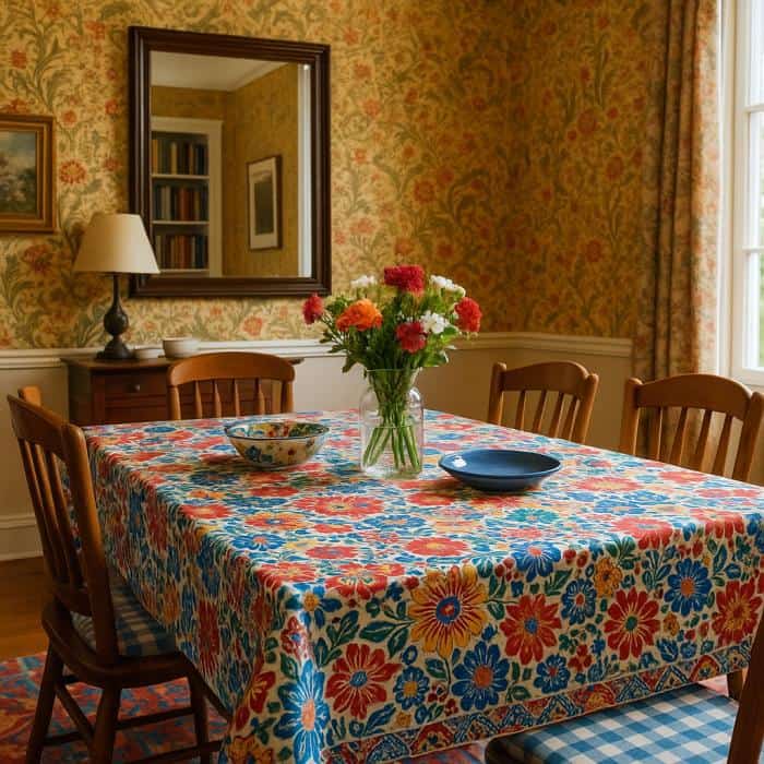 16. Busy Patterned Tablecloths