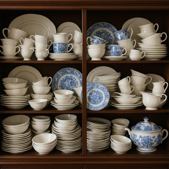 4. Cluttered China Cabinets