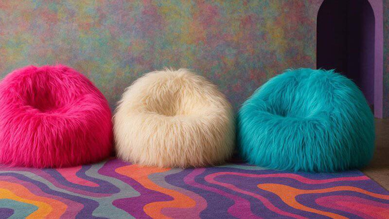 7. Faux Fur Beanbags