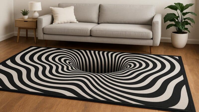 10. Optical Illusion Rugs