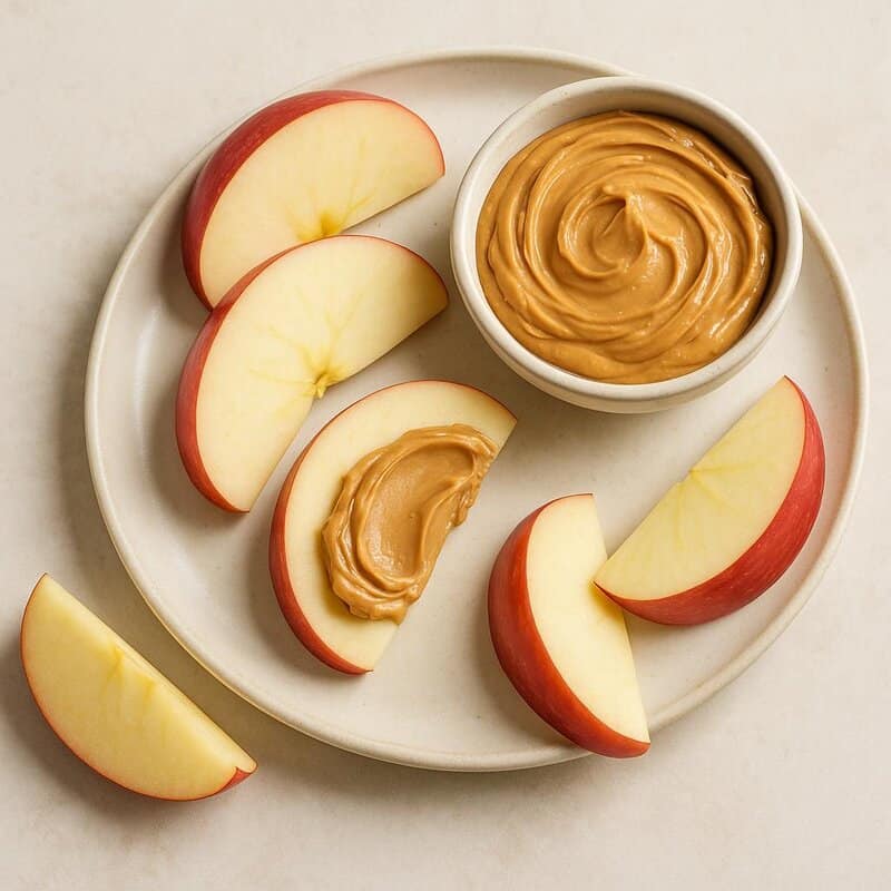 10. Apple Slices with Peanut Butter