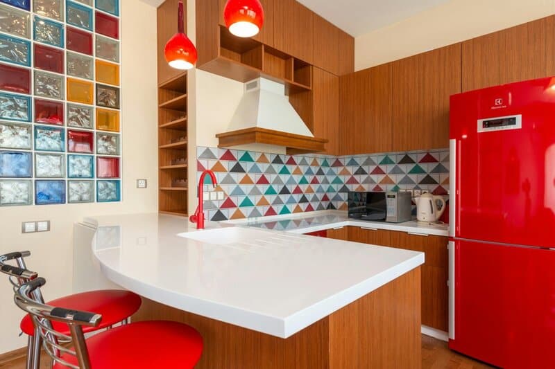 4. Colorful Cabinetry